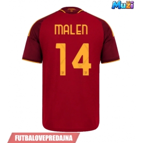 Lacne Muži Futbalové dres AS Roma Donyell Malen #14 2026-27 Krátky Rukáv - Domáci